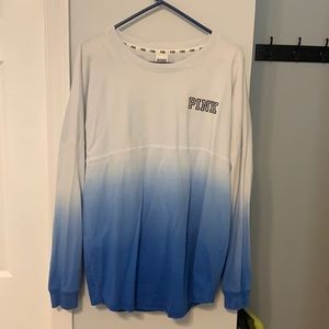 women’s medium PINK ombré long sleeve shirt